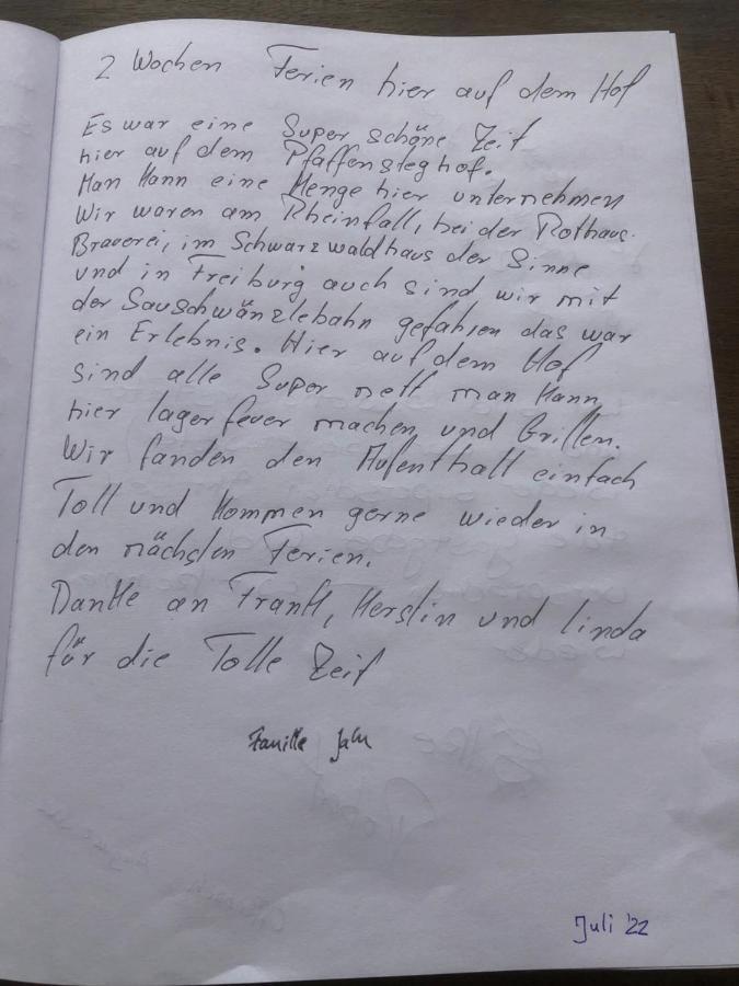 Pfaffensteghof Apartman Rickenbach  Kültér fotó